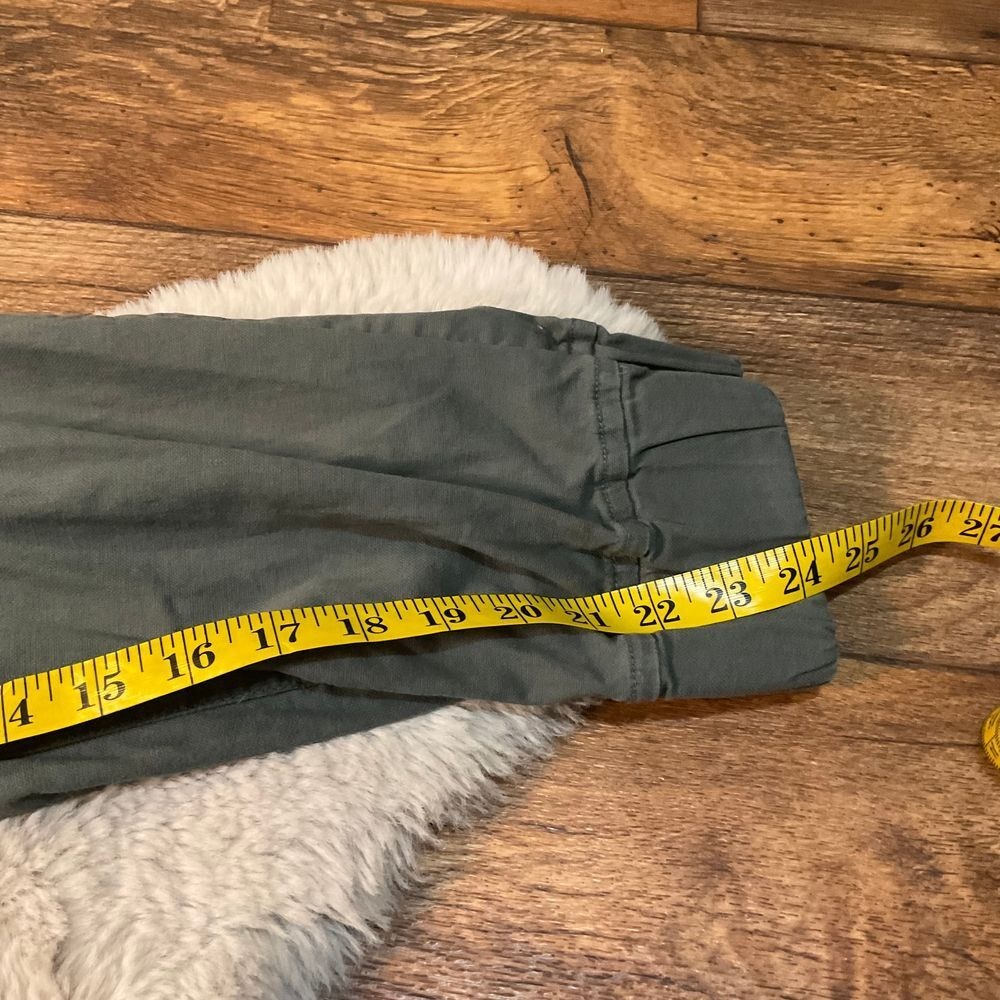 A Pea In The Pod Pants Maternity Size Large Green Jogger‎ Cropped Cargo - Picture 4 of 11